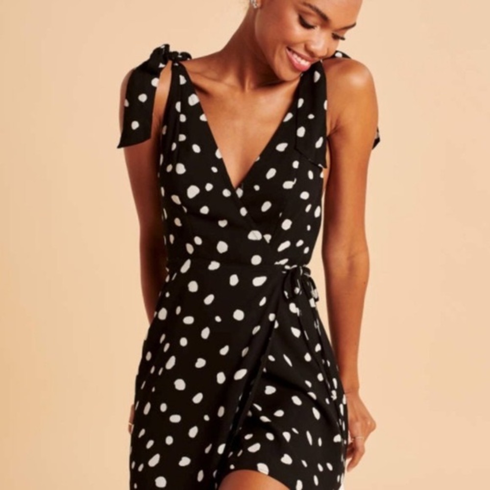 Abercrombie Black Wrapped-Up Mini Dress